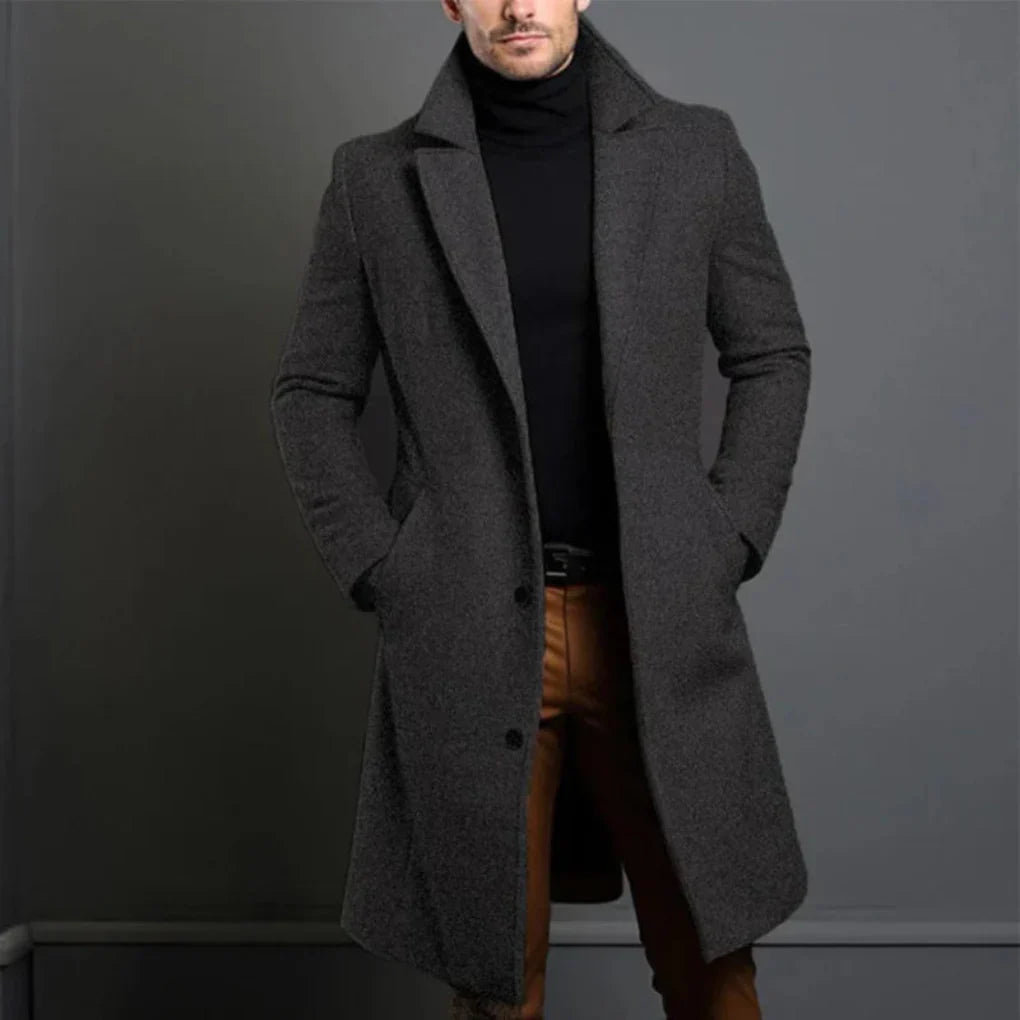 Men's Wool Coat Modern Elegance