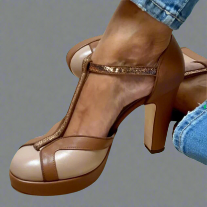 Women's Ankle Strap Heels Closed Toe