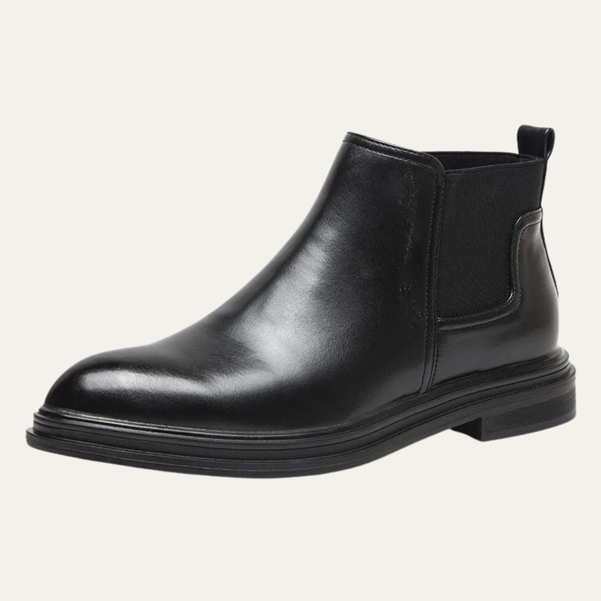 Men's Leather Chelsea Ankle Boots Black