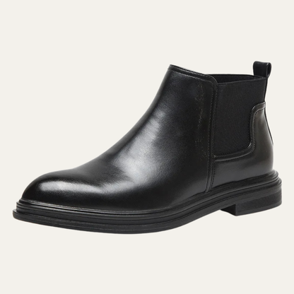 Men's Leather Chelsea Ankle Boots Black