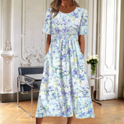 Women's Floral Print Midi Summer Dress