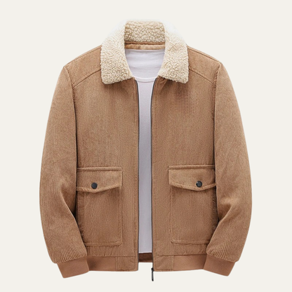 Men's Corduroy Jacket Fleece Collar Winter