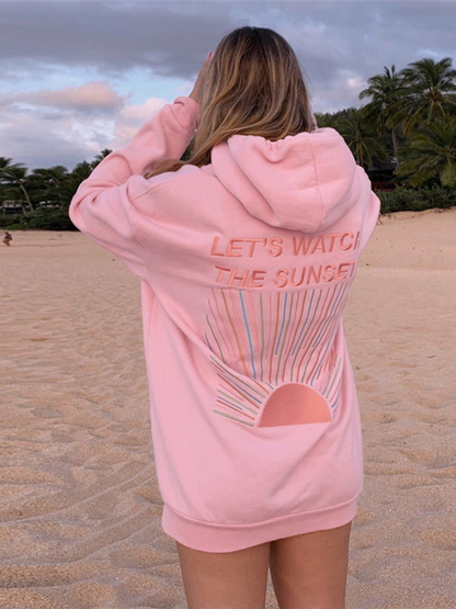 Women's Cozy Hoodie Soft Sunset Colors