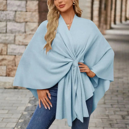 Women's Wrap Blouse Poncho Style