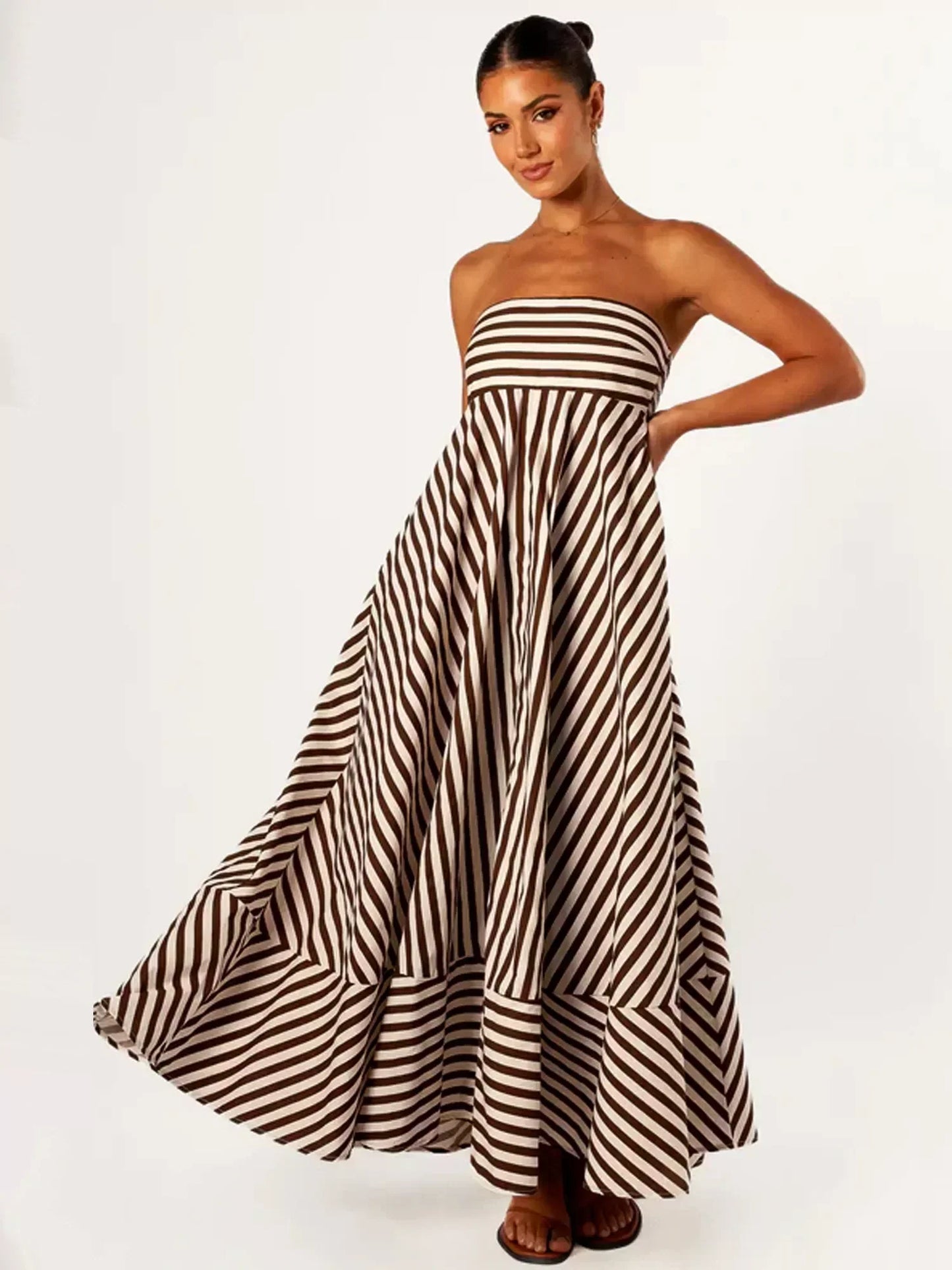 Women's Strapless Maxi Dress Elegant