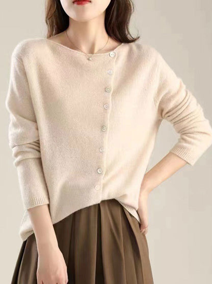 Women's V-Neck Cardigan Button Front