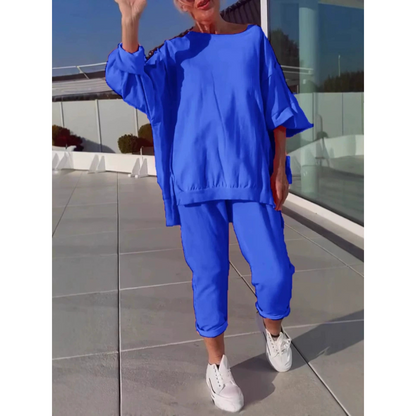 Women's Loungewear Loose Fit Pullover Pants Set