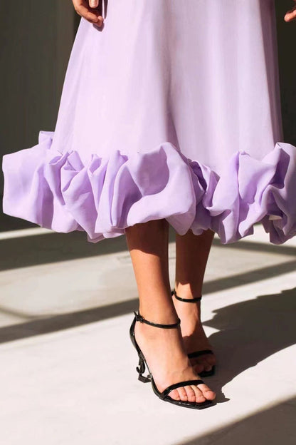 Flirty Strap Midi Summer Dress