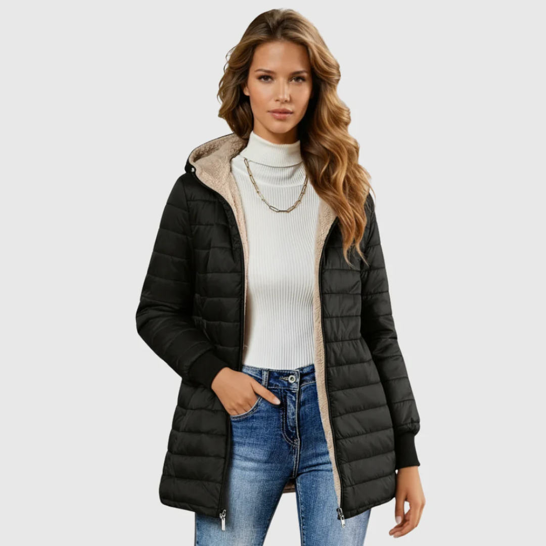 Warm Faux Fur Lined Parka Coat