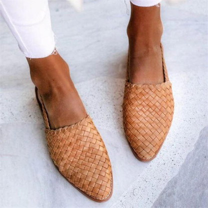 Women's Vegan Leather Ballerina Shoes