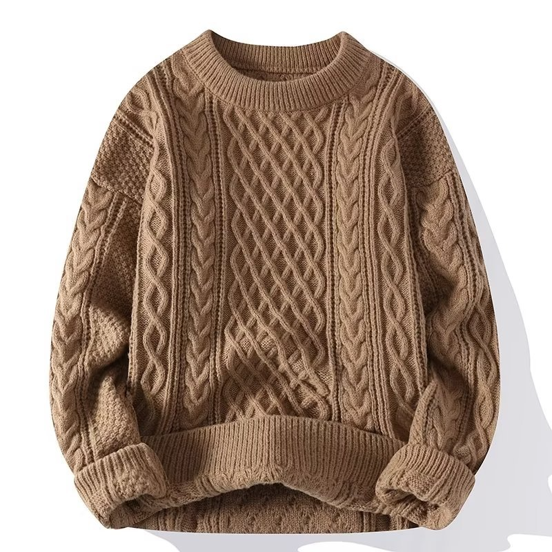 Traditional Crew Neck Knit Sweater