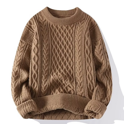 Traditional Crew Neck Knit Sweater