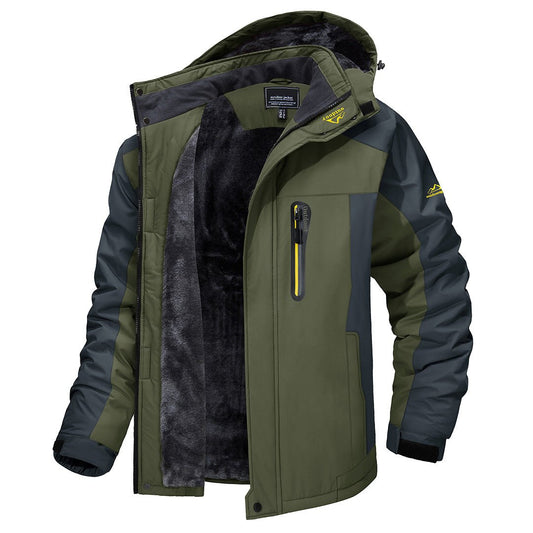 Men's Heavy-Duty Insulated Winter Jacket Multiple Pockets - VibreMode