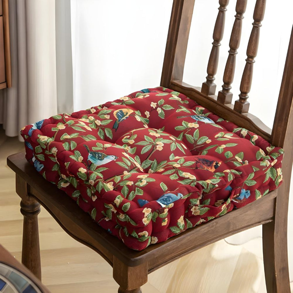 Dining Chair Seat Pad Thick Padded With Ties
