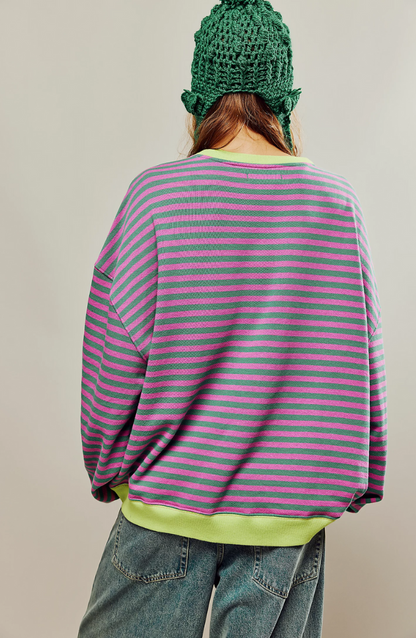 Women's Striped Oversized Sweater