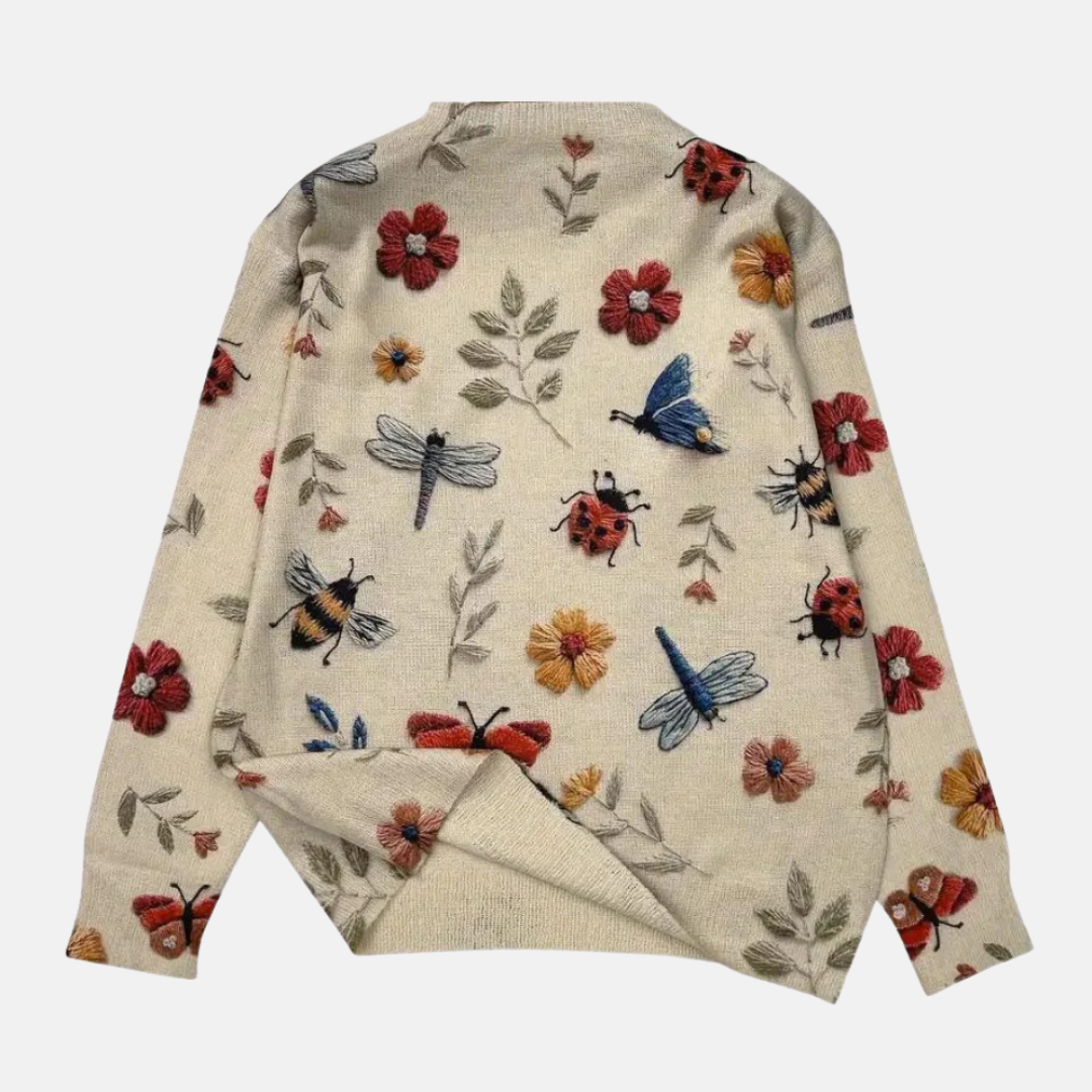 Women's 3D Floral Knit Sweater