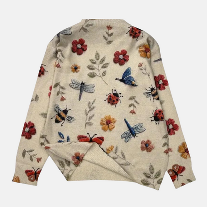 Women's 3D Floral Knit Sweater