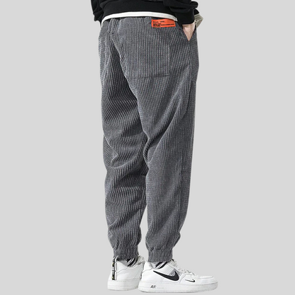 Men's Corduroy Wide Leg Joggers Relaxed Fit
