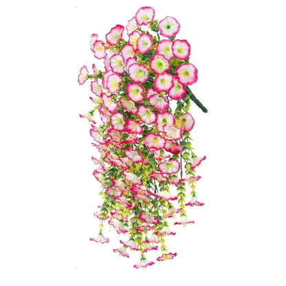 Artificial Morning Glory Flower Hanging Decor UV Resistant