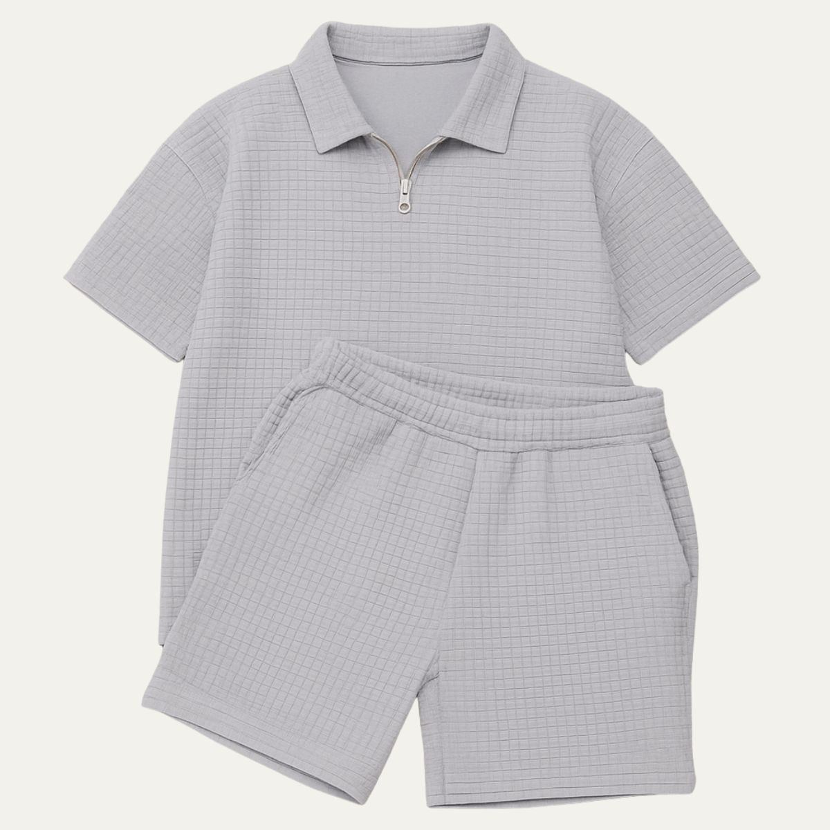 Men's Polo And Shorts Set Red