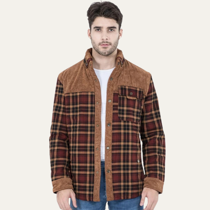 Men's Fleece Lined Flannel Jacket Plaid