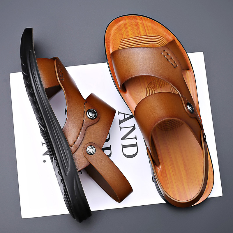Stylish Vegan Leather Flat Sandals
