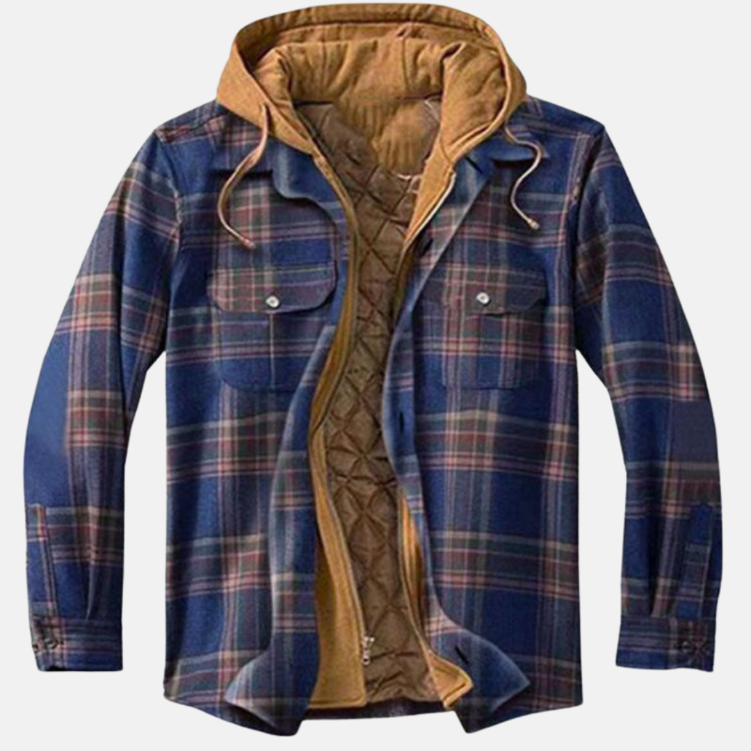 Men's Quilted Flannel Jacket Shirt