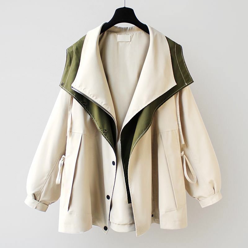 Chic Off-Center Colorblock Jacket