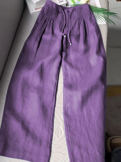 Comfortable Elastic Waist Loose Fit Pants