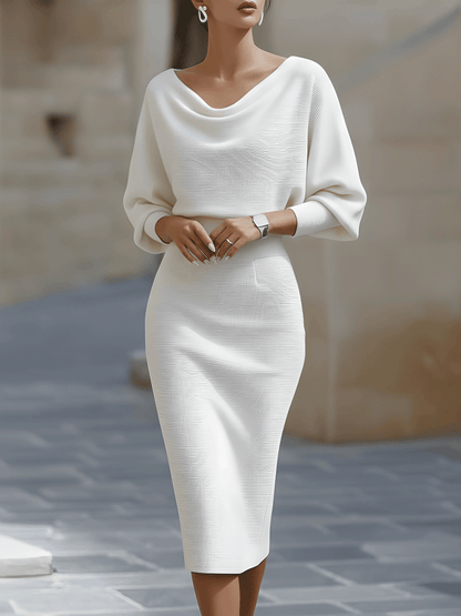 Flowy Knitted Mid Length Dress