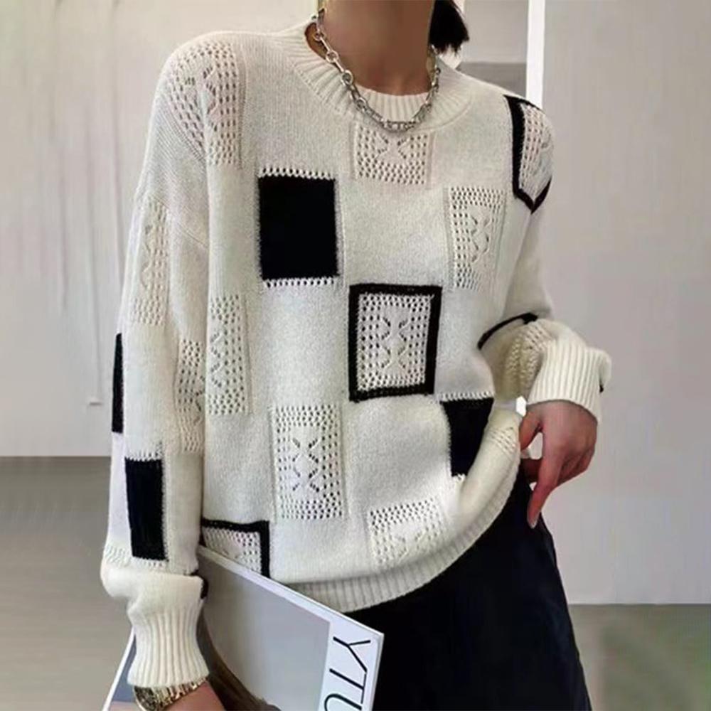Women's Patchwork Knit Sweater