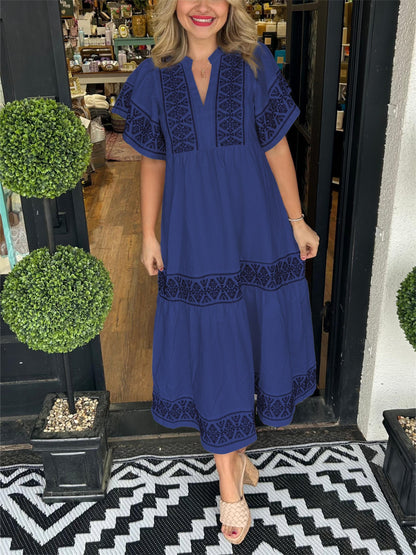 Women's Flowy Maxi Dress Tummy Control Boho Style Loose Fit