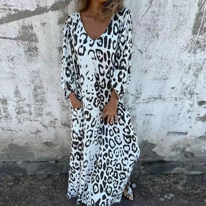 Women's Loose Fit Spring Dress With Pockets