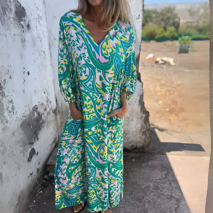 Women's Loose Fit Spring Dress With Pockets