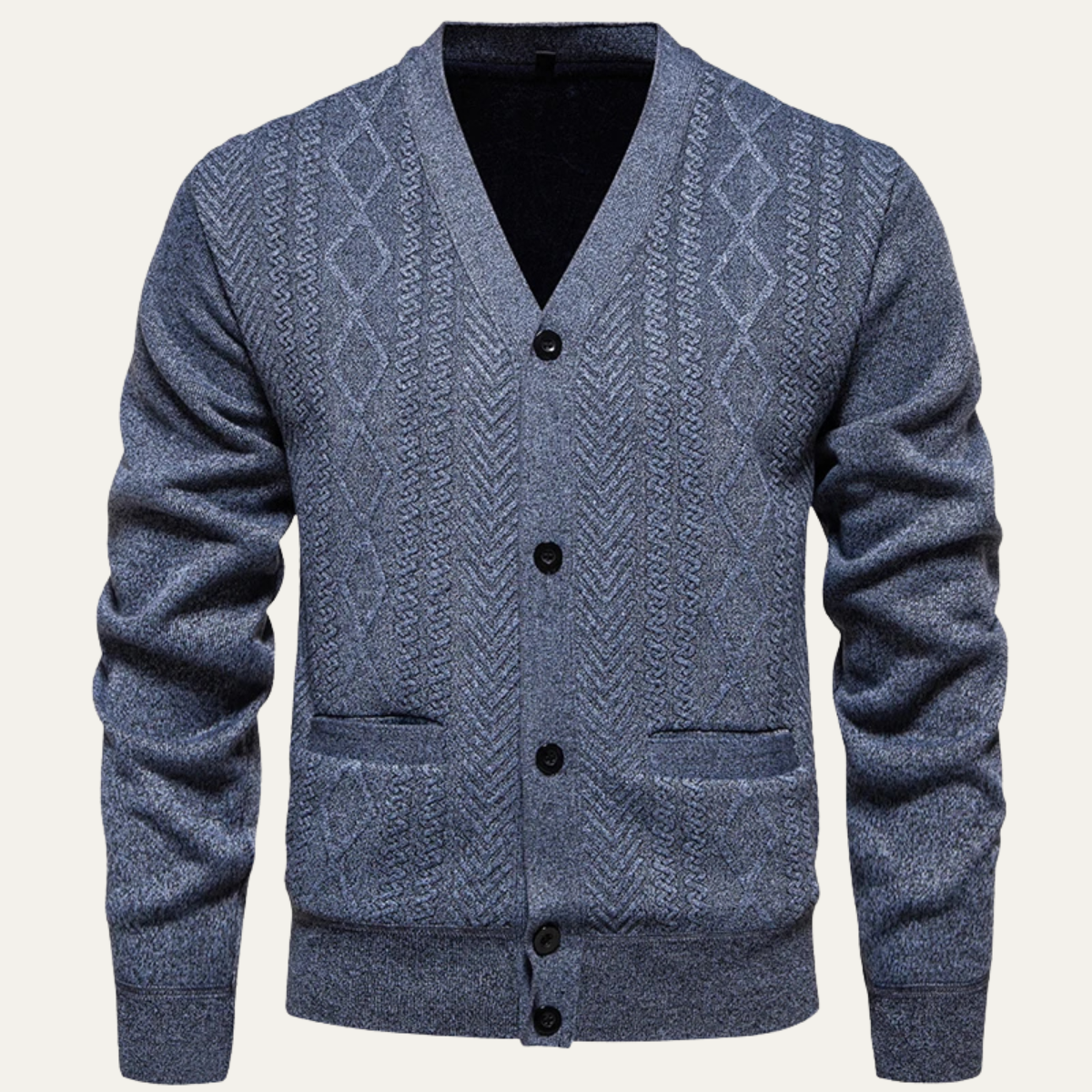 Murano Men's Slim Fit V-Neck Knitted Sweater