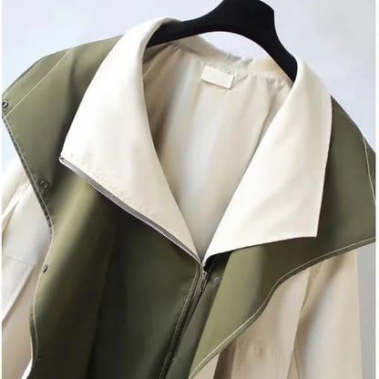 Women's Windbreaker Jacket Contrast Panel