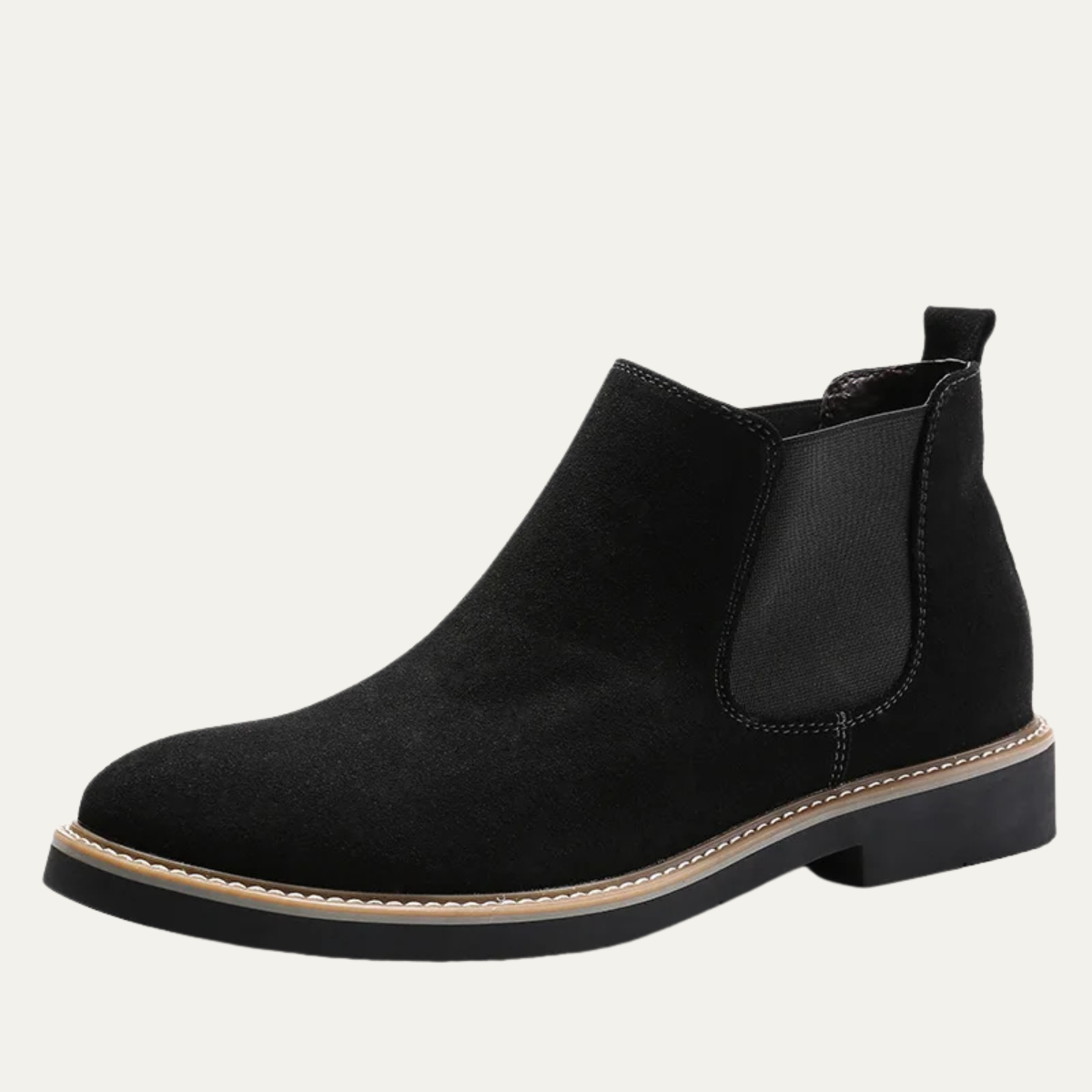 Men's Suede Chelsea Boots Black - VibreMode