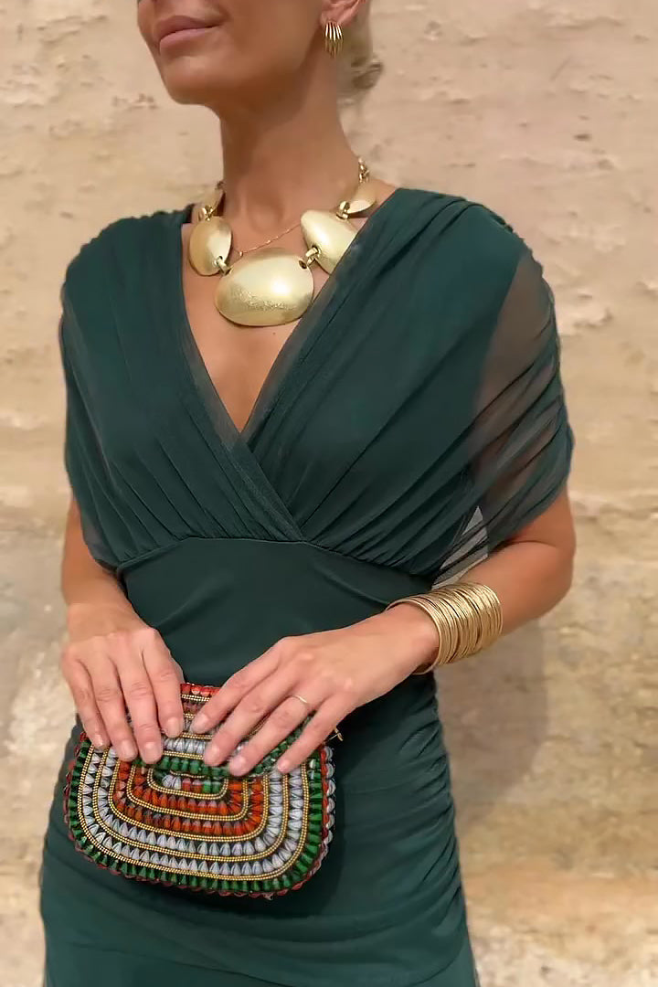 Elegant Women's V-Neck Maxi Dress