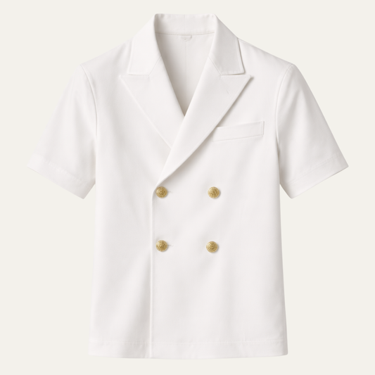Men's Double Breasted Business Dress Shirt - VibreMode