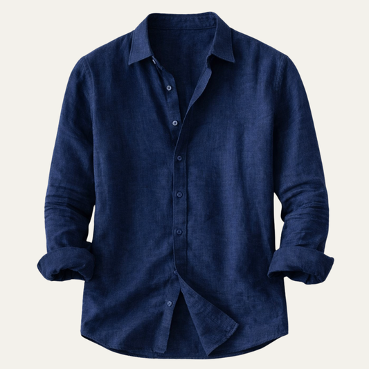 Men's Cotton Linen Shirt - VibreMode