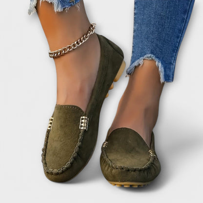 Women's Moccasin Loafers Stitched