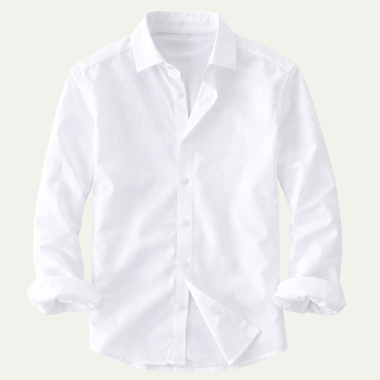 Men's Linen Casual Button Up Shirt Italian Style - VibreMode