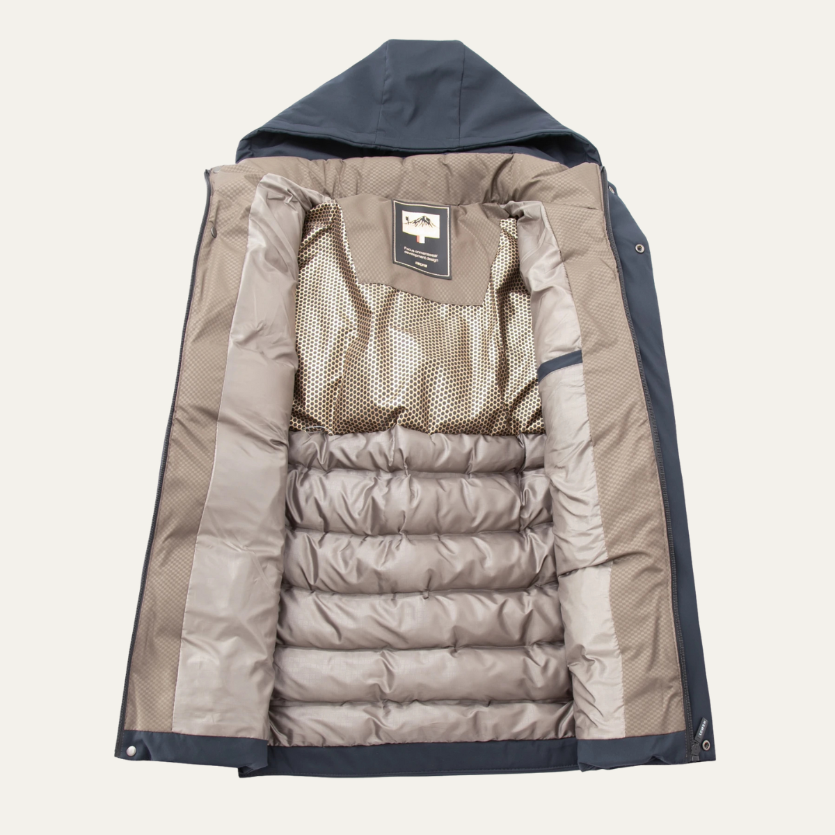 Men's Thick Cotton Padded Winter Jacket with Hood