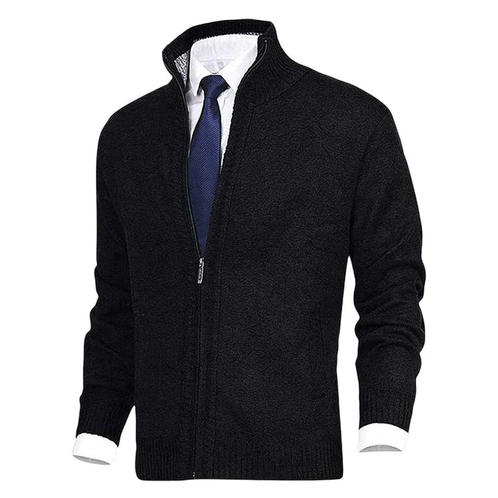 Knitted Cardigan Zip Up With Pockets