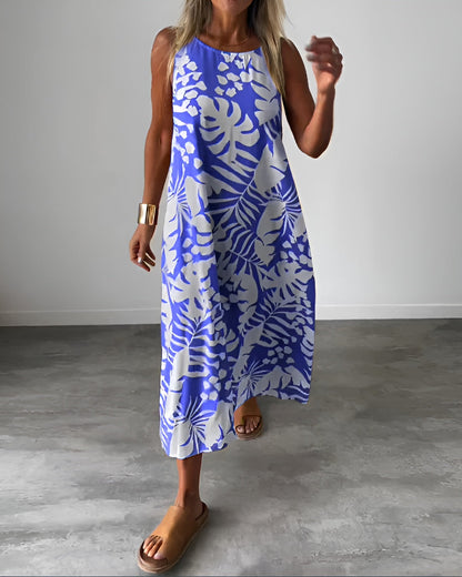 Chic Sleeveless Flowy Formal Evening Dress