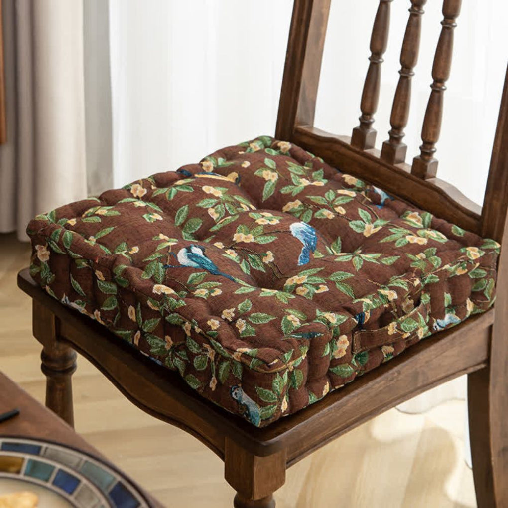 Dining Chair Seat Pad Thick Padded With Ties