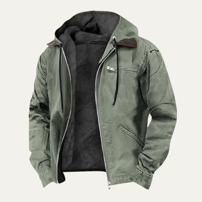 Men's Winter Fleece Lined Hooded Jacket
