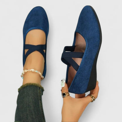 Nadia | Women's Chic Suede Strap Wedge Shoes