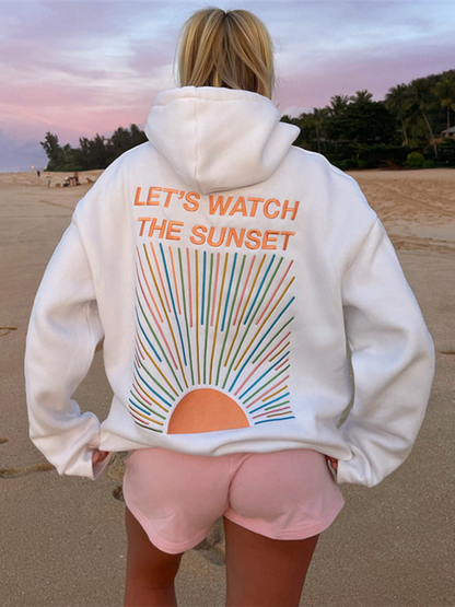 Women's Cozy Hoodie Soft Sunset Colors - VibreMode