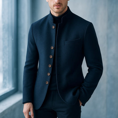 Marsimo Men's Wool Stand Collar Jacket